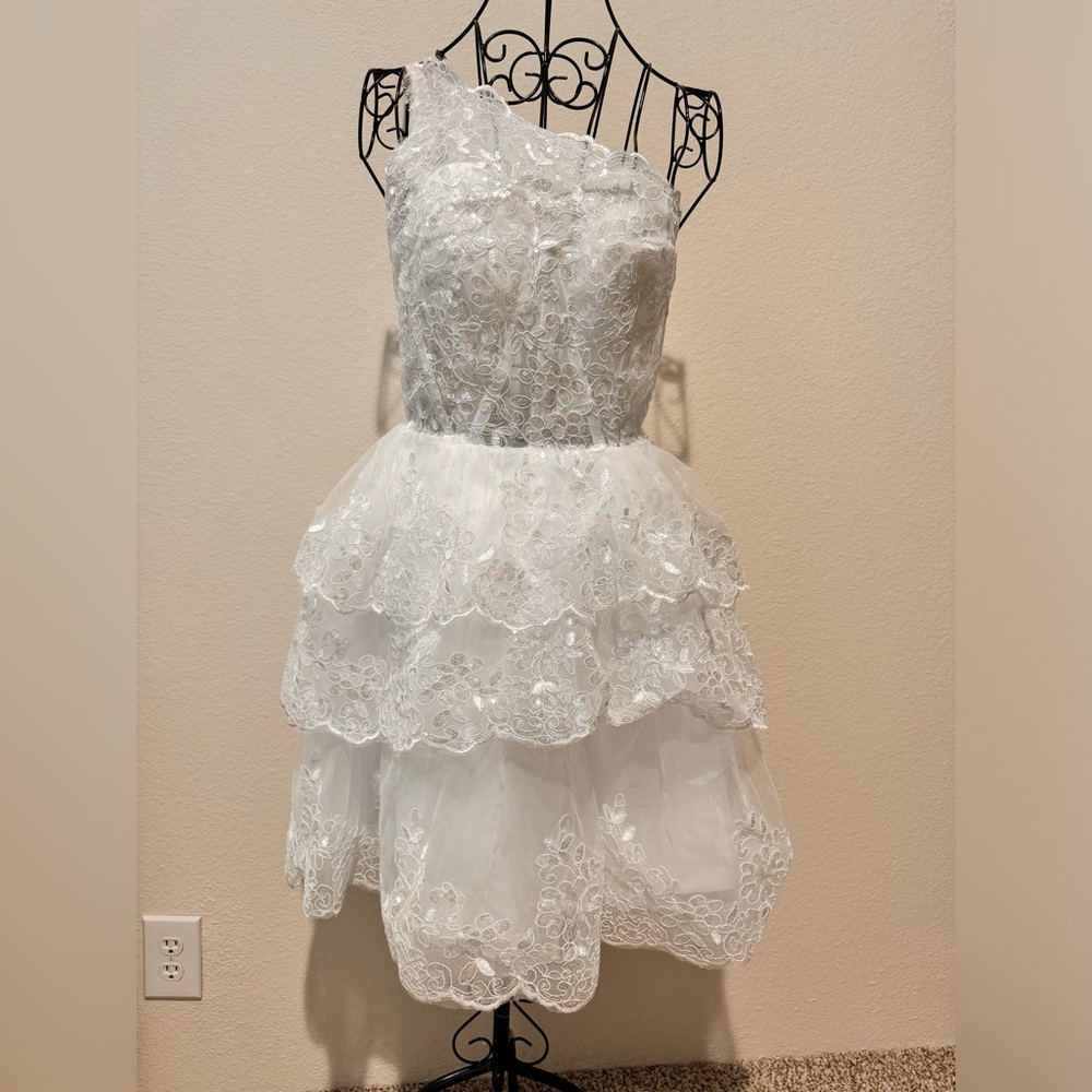 White sparkle dress